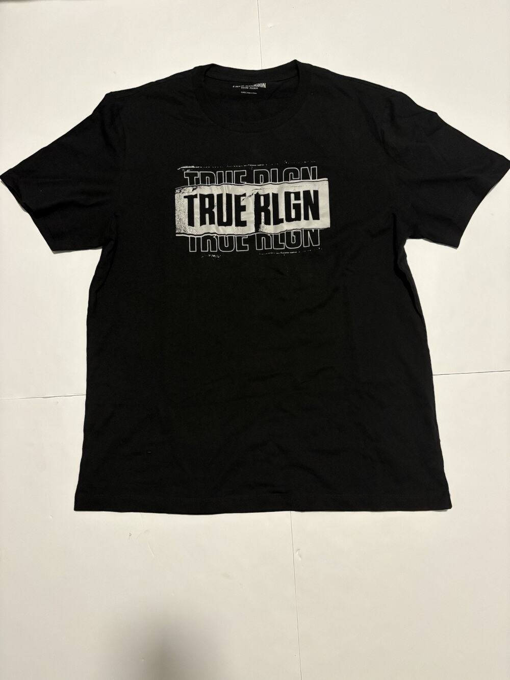 True Religion Men’s XL Graphic T-Shirt Black Logo Short Sleeve Tee